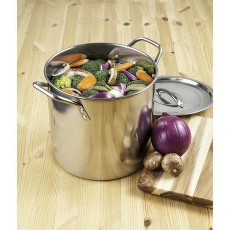 MCSUNLEY McSunley 6018277 10 in. 12 qt. Stainless Steel Stock Pot - Silver 6018277